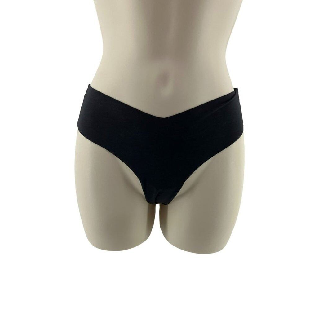 Victoria's Secret SexyIllusion No Show Mesh Back Cheeky Panty Black Women Small